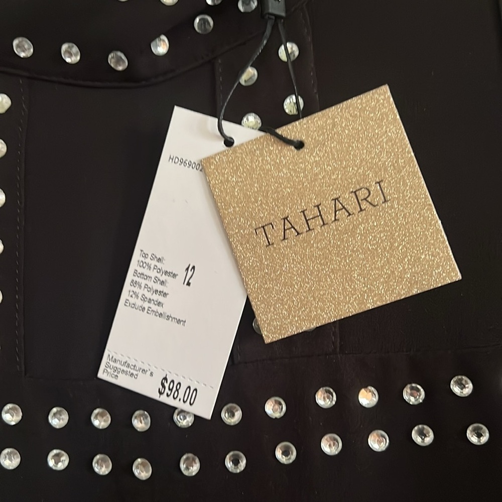 Chic Black Dress with Silver Beaded Accents - Picture 2 of 5